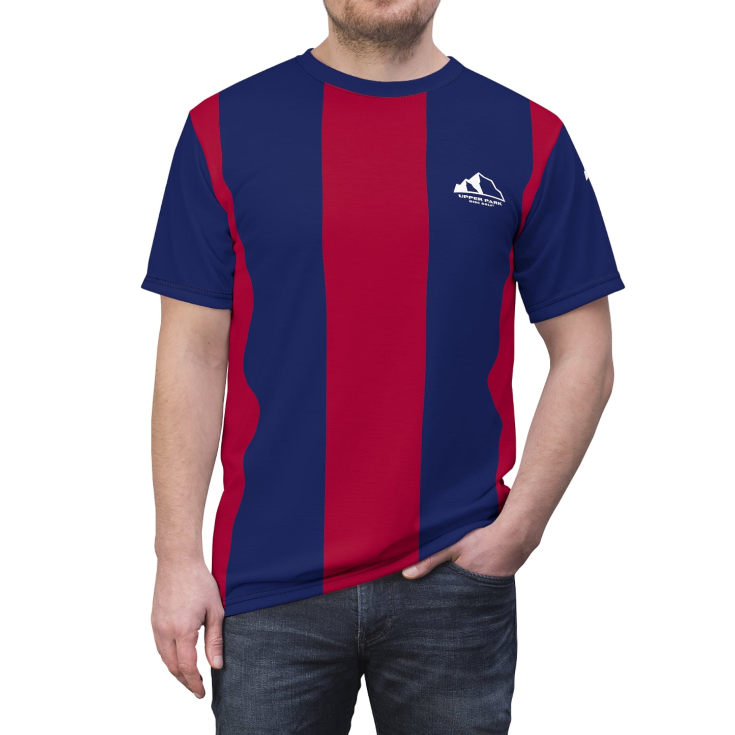 Euro Stripe Red/Blue Unisex All Over Print Jersey