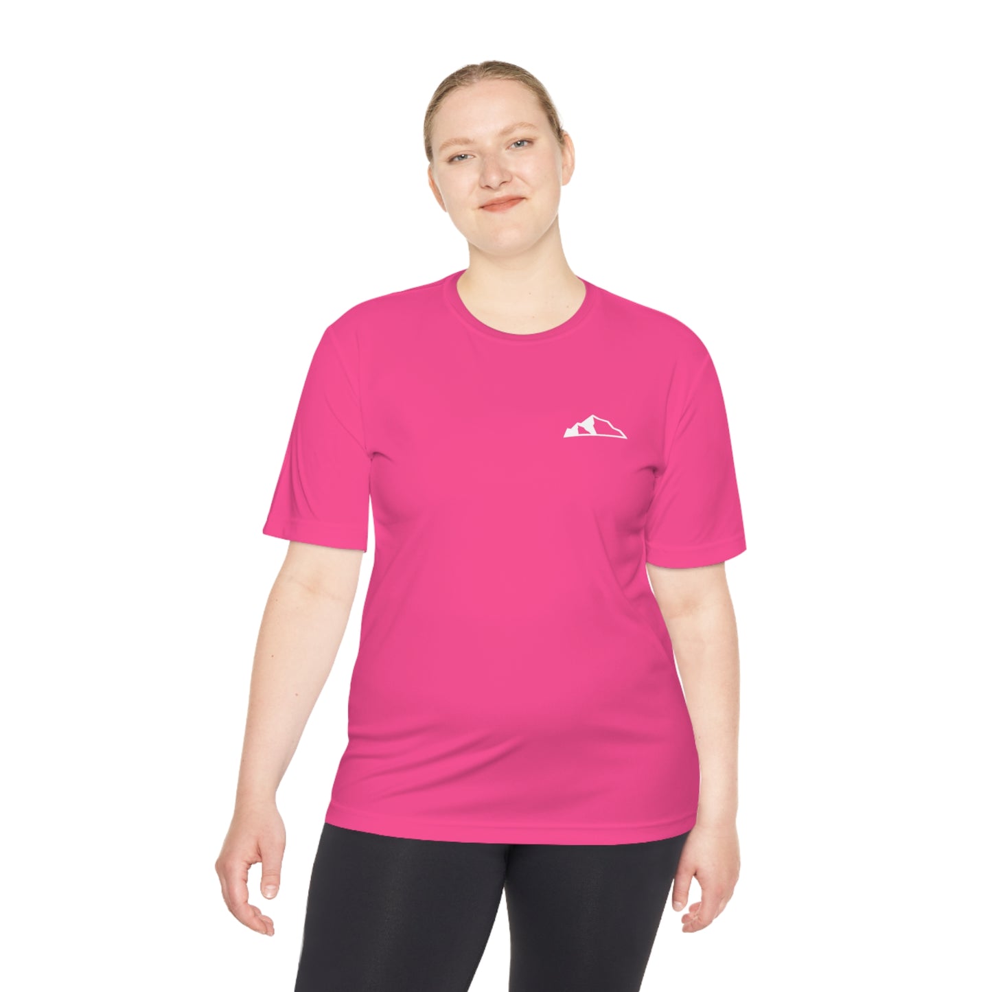 Team Logo Unisex Moisture Wicking Tee - neon pink