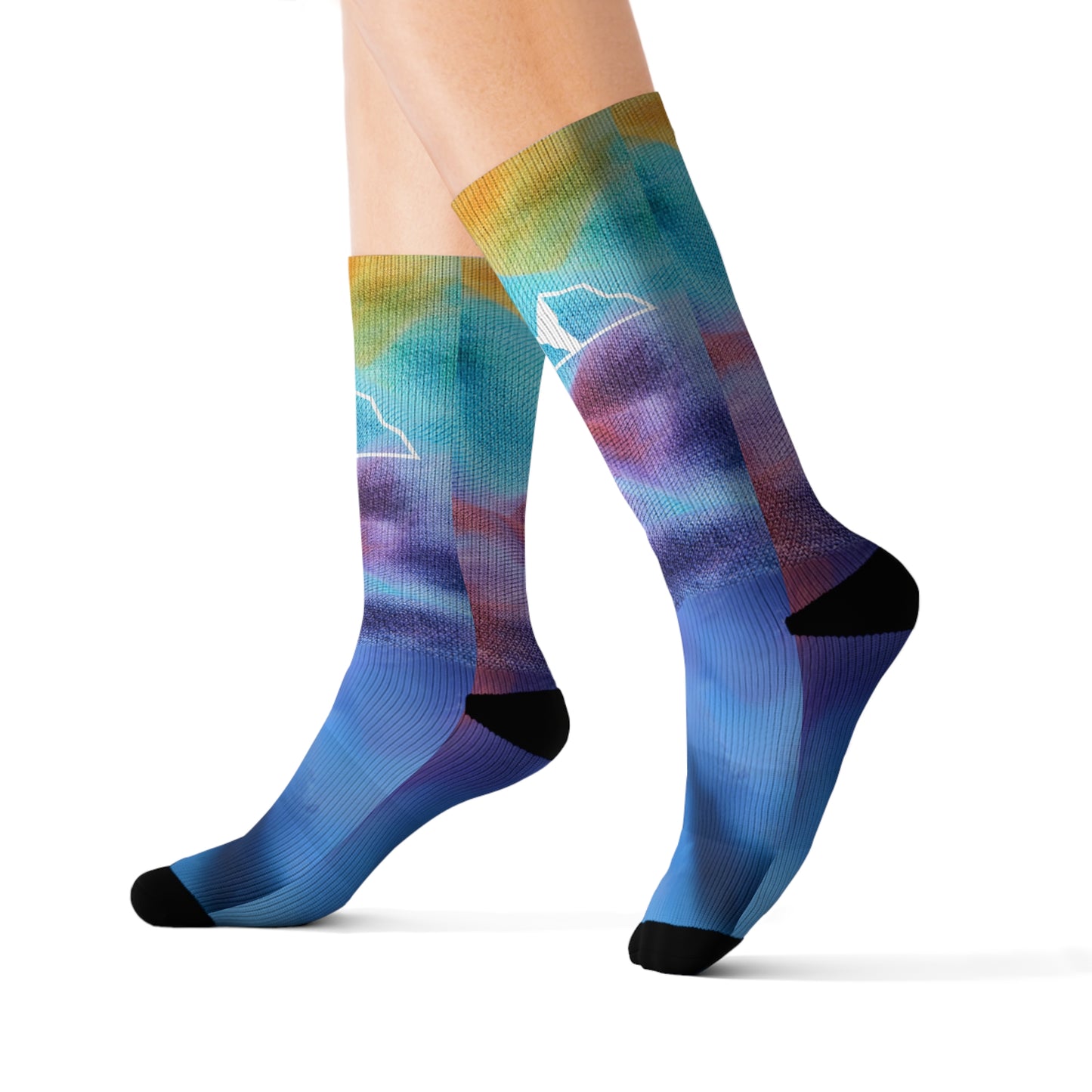 "Mountain Tie-Dye" Sublimation Socks