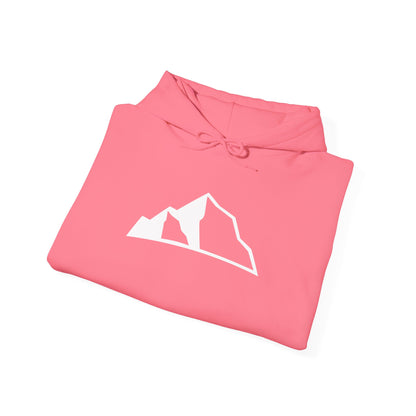 Mountain Icon - Heavy Blend™ Hoodie - safety pink folded