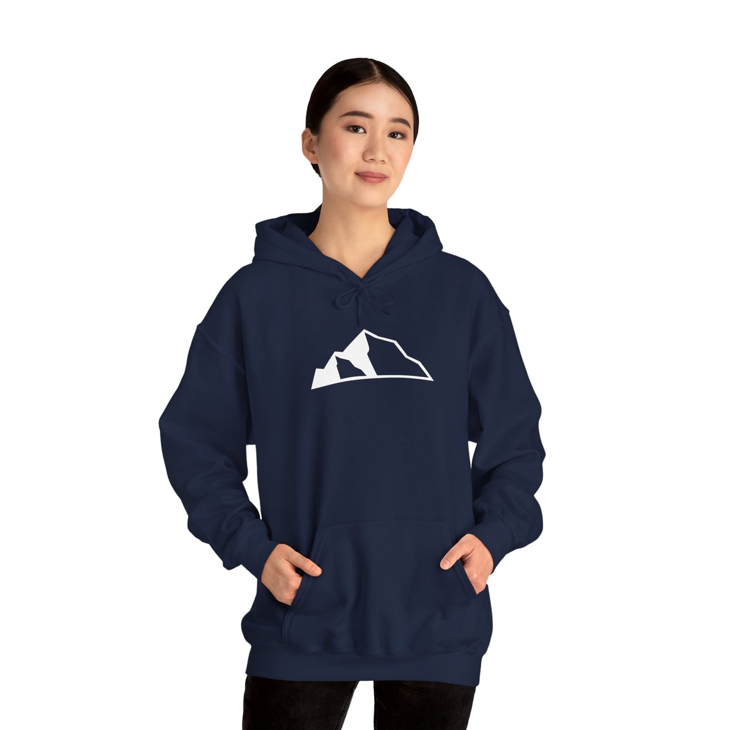 Mountain Icon - Heavy Blend™ Hoodie - navy front