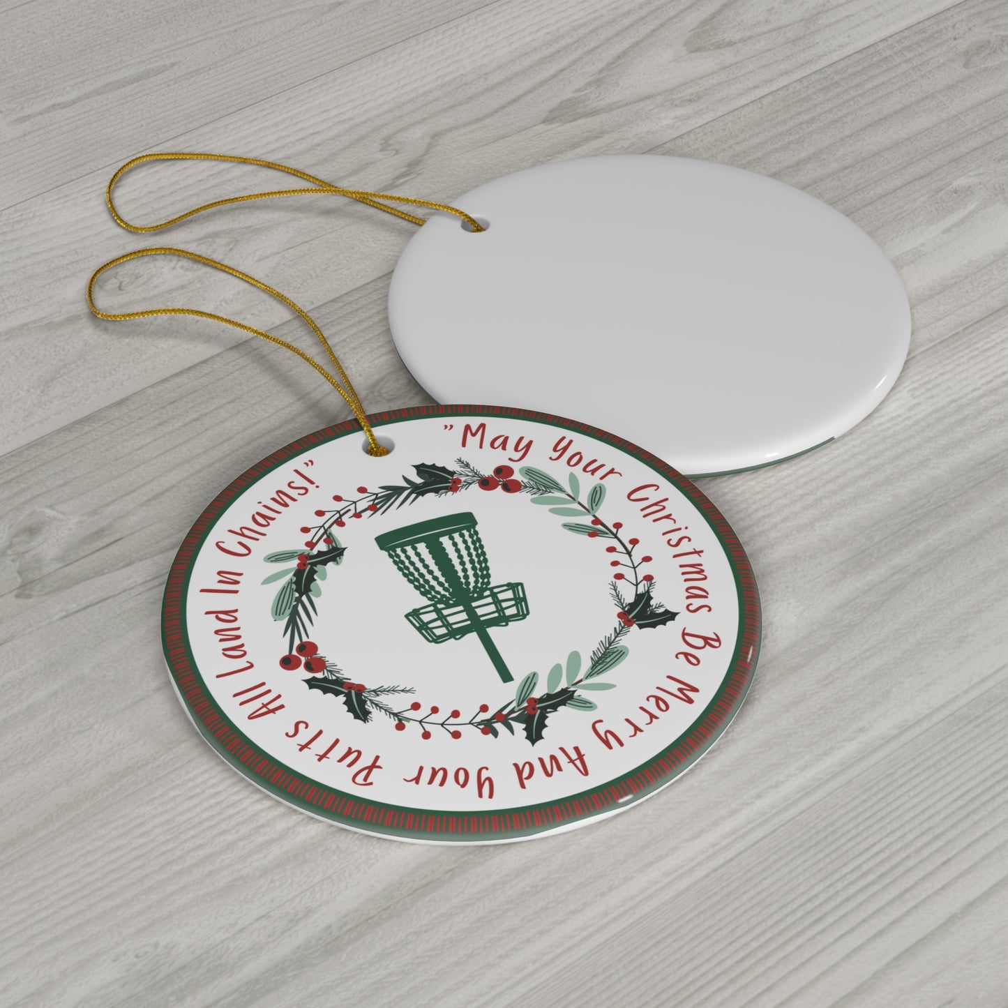 Disc Golf Ceramic Ornament