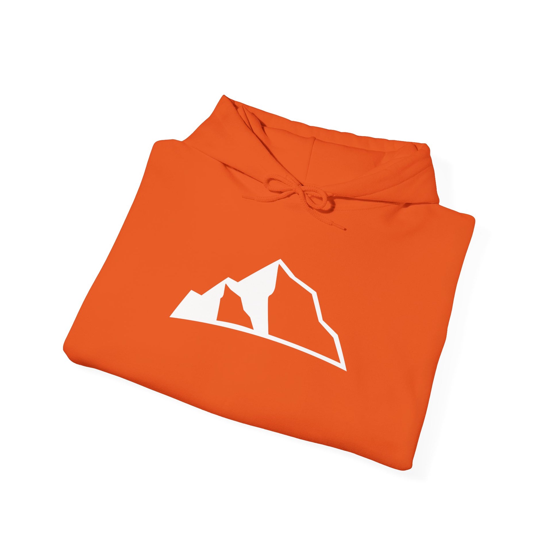 Mountain Icon - Heavy Blend™ Hoodie - orange folded