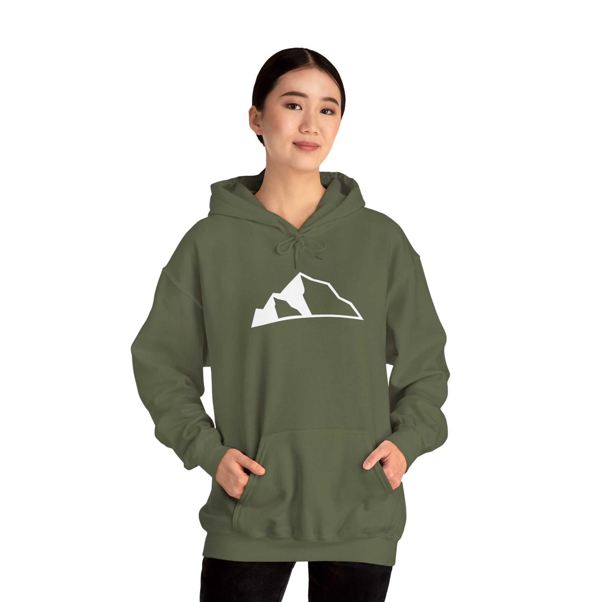 Mountain Icon - Heavy Blend™ Hoodie - military green front