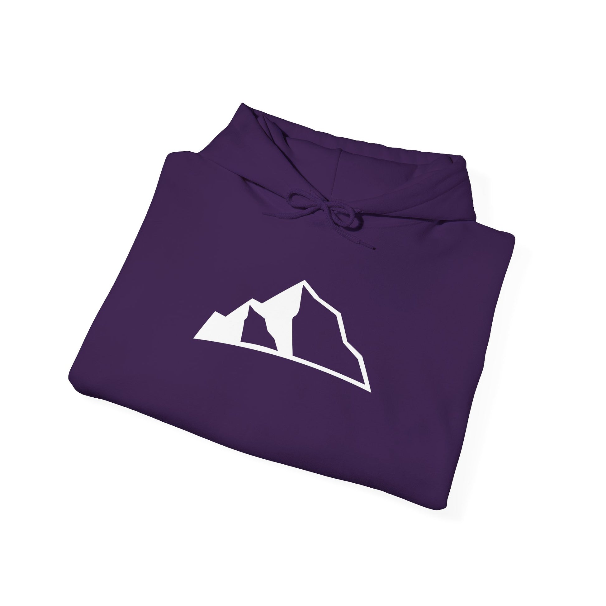 Mountain Icon - Heavy Blend™ Hoodie - purple folded