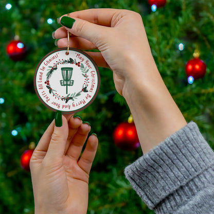 Disc Golf Ceramic Ornament