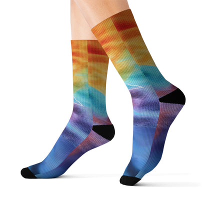 "Mountain Tie-Dye" Sublimation Socks