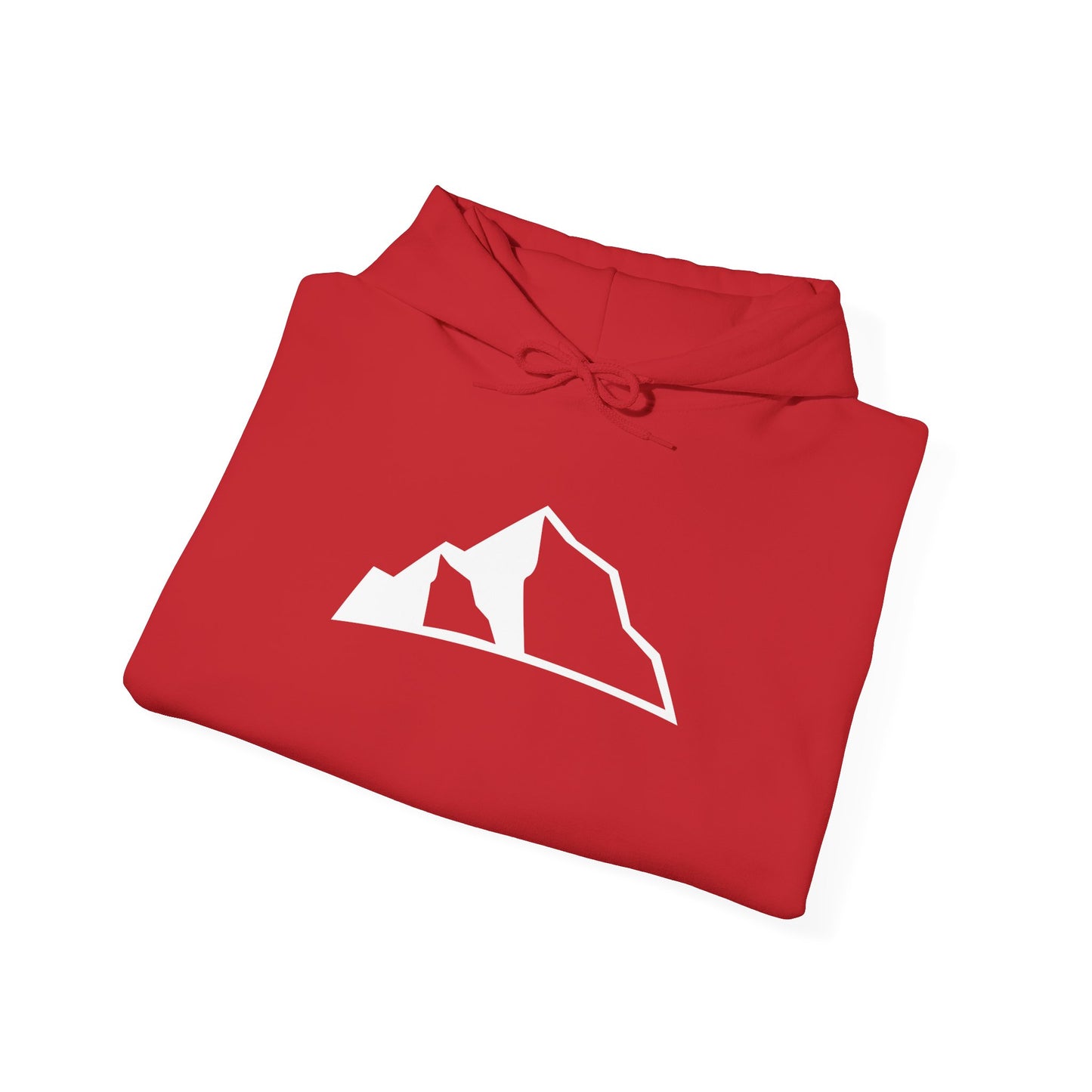 Mountain Icon - Heavy Blend™ Hoodie - red folded